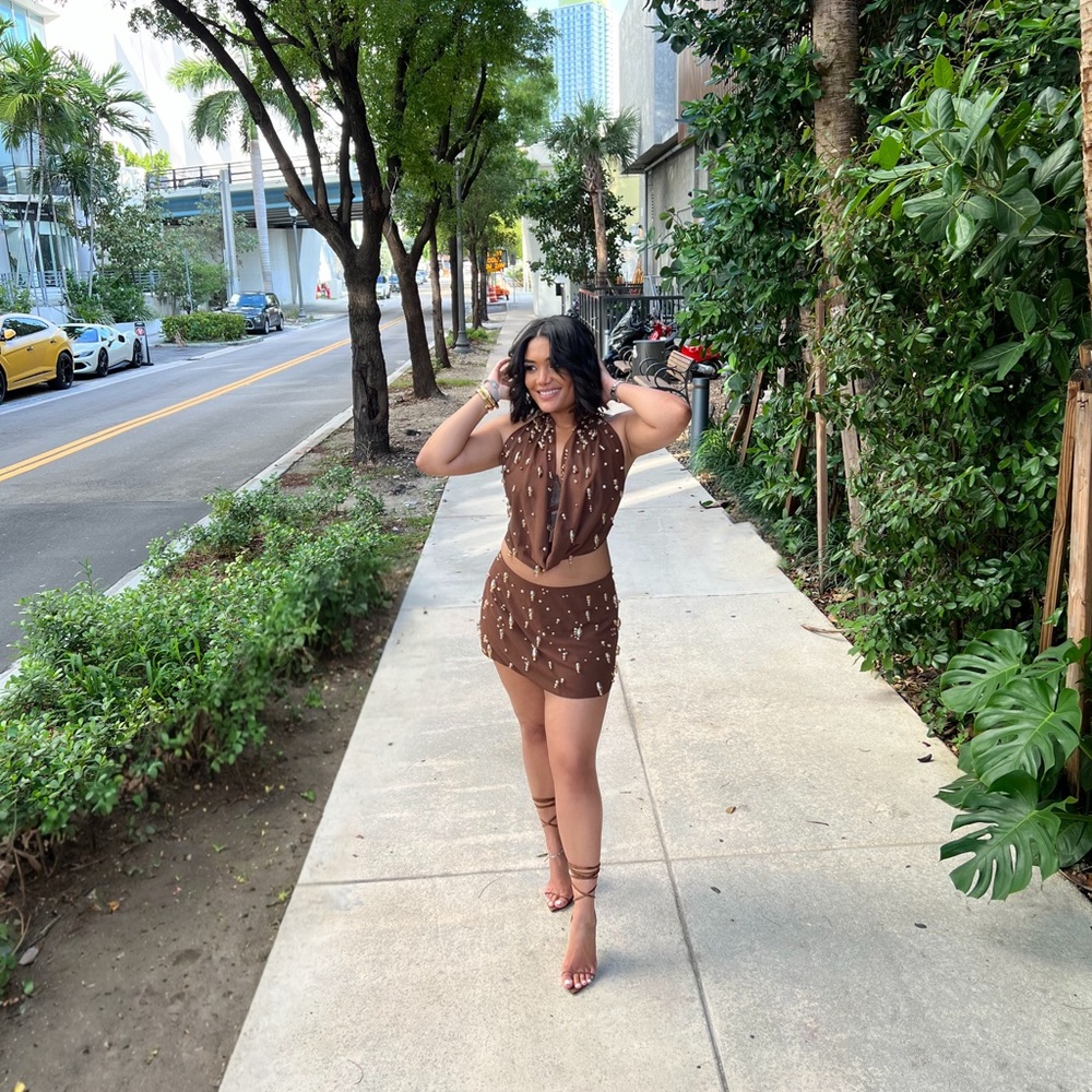 Brown Two-Piece Set - CUSTOM